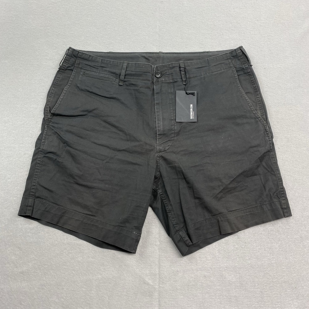 Buck Mason Shorts Mens 34 Black Carry On 6.5" Chino Stretch Preppy